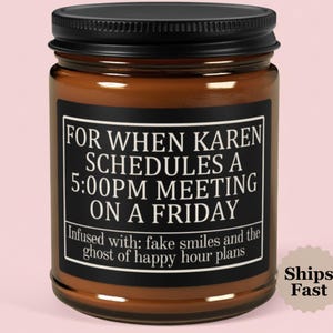 Funny Office Candle, Bulk Employee gifts, Team gifts, custom team appreciation gift, office thank you gift, team building gift, work bestie