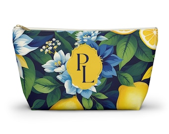Bolsa para fichas de Mahjong, bolsa para fichas de Mahjong con diseño de cítricos Chinoiserie, bolsa de maquillaje personalizada, bolsa para fichas de Mahjong, bolsa para accesorios de Mahjong, regalo para jugadores de Mahjong