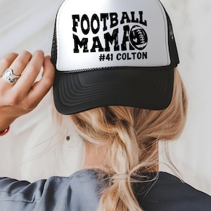 Custom football mom hat, football mom hat, football mom trucker hat, football mom, football mom gift, football mama hat,football mama custom