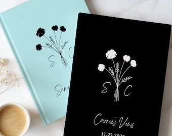 Custom Vow Books, Personalized his and her vow book, Wedding vow books, bride and groom vow books, wedding ceremony books, bride and groom