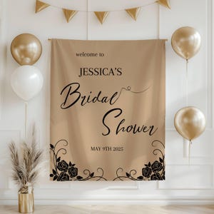 Brautdusche Hintergrund, Hochzeit Hintergrund, Brautdusche Banner, Benutzerdefinierte Brautdusche Zeichen, personalisierte Brautdusche Zeichen, Verlobungsfeier
