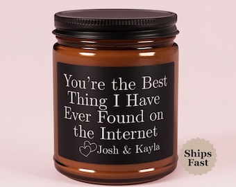 Best Thing on the Internet Candle, Anniversary Gift, Long Distance Relationship Gift, First Anniversary Gift, online dating, romantic gift