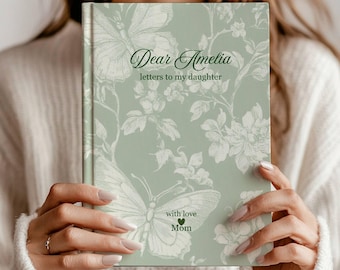 Letters To My Daughter, Personalized Dear Daughter Journal, Baby Shower Memory Book, Custom Letters to my Daughter Toile Journal, new mom