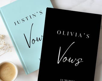 Custom Vow Books, Personalized his and her vow book, Wedding vow books, bride and groom vow books, wedding ceremony books, bride and groom