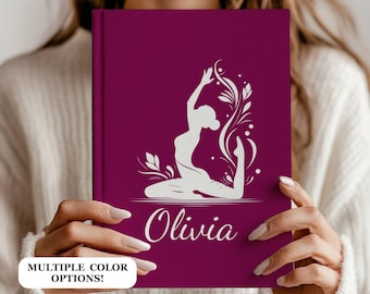 Personalized Yoga Journal, Custom Wellness Journal, gift for yoga lover, Yoga Planner, Yoga Notebook, yoga instructor gift, custom Yogi gift