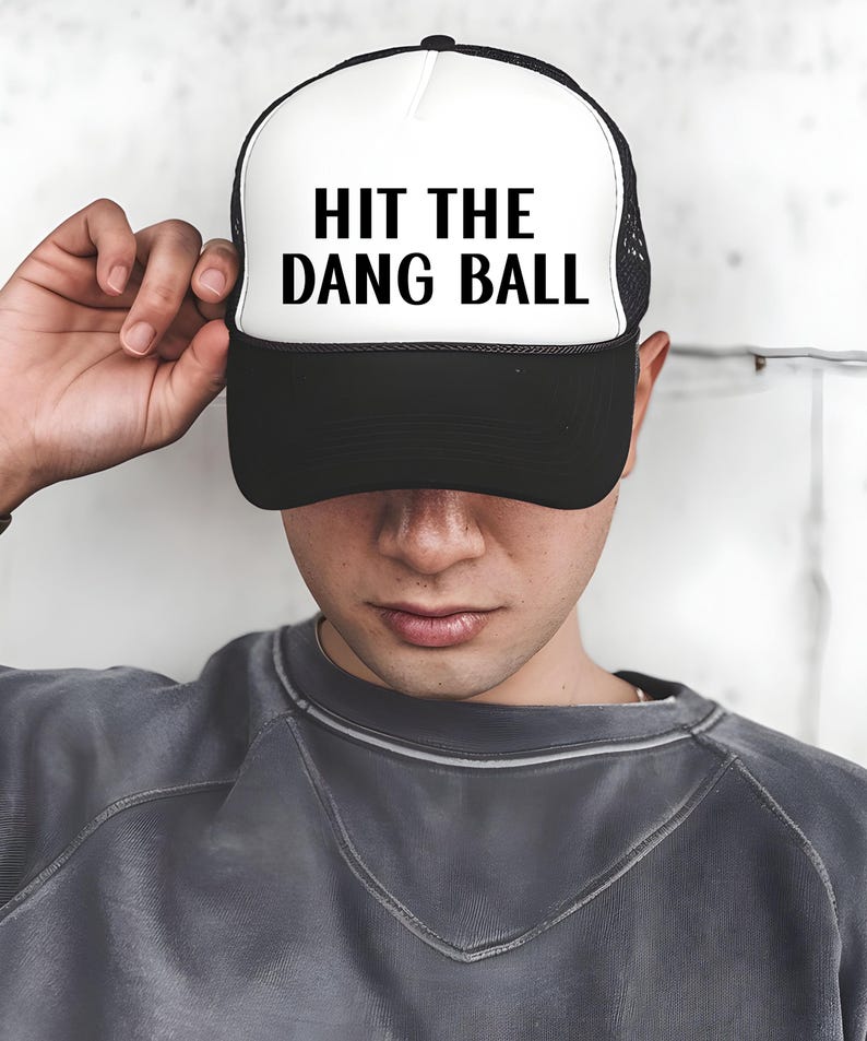 Gorra de camionero "Golpea la maldita pelota", gorra "Golpea la maldita pelota", gorra de mamá deportiva, gorra de papá deportivo, gorra de papá de béisbol, gorra de mamá de béisbol, gorra de mamá de sóftbol imagen 4