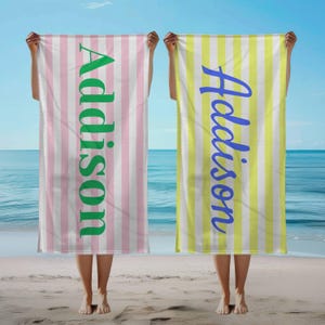 Custom Name Beach towel, personalized Beach towels, girls trip beach towels, family vacation beach towels, custom towels, vacation towels