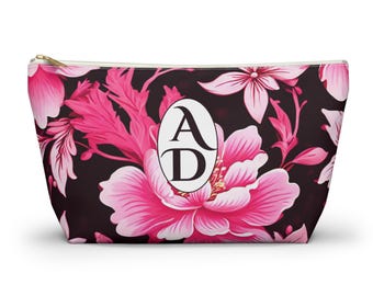 Bolsa de Mahjong con Estampado Floral Rosa, Bolsa de Mahjong, Bolsa para fichas de mahjong, Bolsa para accesorios de mahjong, Regalo para jugador de mahjong, Regalo para amante del mahjong, Mahjong