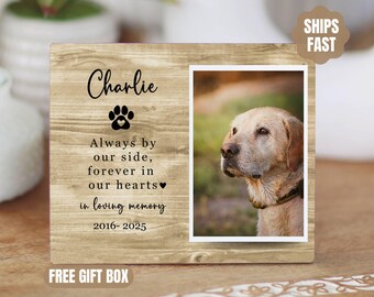 Dog Memorial Photo Board | Personalized Sympathy Gift | Custom Pet Loss ...
