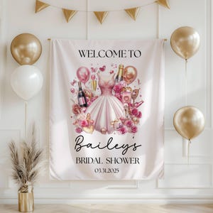 Brautdusche Hintergrund, Hochzeit Hintergrund, Brautdusche Banner, Benutzerdefinierte Brautdusche Zeichen, personalisierte Brautdusche Zeichen, Verlobungsfeier