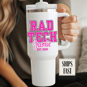 Radiology Technician 40 oz Tumbler with lid and straw, x-ray tech gift, future x-ray tech gift, RT 40oz tumbler, rad tech tumbler gifts