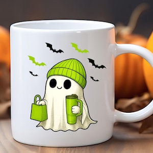Halloween Cute Ghost Mug, Retro Halloween ghost mug, Halloween mug, Spooky Halloween Mug, Halloween Cup, cute ghost Mug, Cute Halloween Mug
