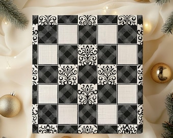 Damask Black and White wrapping Paper, Modern Wrapping paper, black and white wrapping paper, modern gift wrap, wedding wrapping paper