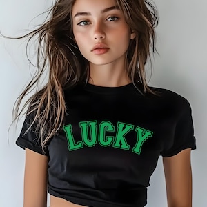 St Patrick&#39;s Day Baby Tee for Women, lucky baby Tee, Funny St Patty Day Shirt, funny saint patties shirt, st paddy shirt, baby tee st paddy