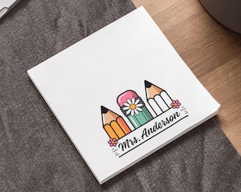 Personalisierter Lehrer Post-it Notizzettel, Benutzerdefinierter Lehrer Notizblock, Lehrer Notizblock, Lehrer Geschenk, Lehrer Notizblock, Lehrer Geschenk
