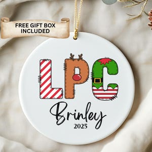 Licensed Professional Counselor Christmas Ornament, LPC Christmas Ormament, LPC gift, LPC Christmas gift, lpc graduate gift, lpc gifts