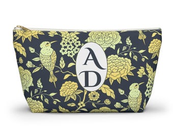 Mahjong Tile Bag, Floral Chinoiserie Mahjong Tile Bag, custom makeup bag, mahjong tile pouch, mahjong accessory bag, mahjong player gift