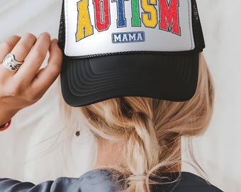 Autism Mom hat, autism trucker hat, autism awareness month, autism support gift, autism mom gift, neurodiversity gift,gift for autism mom