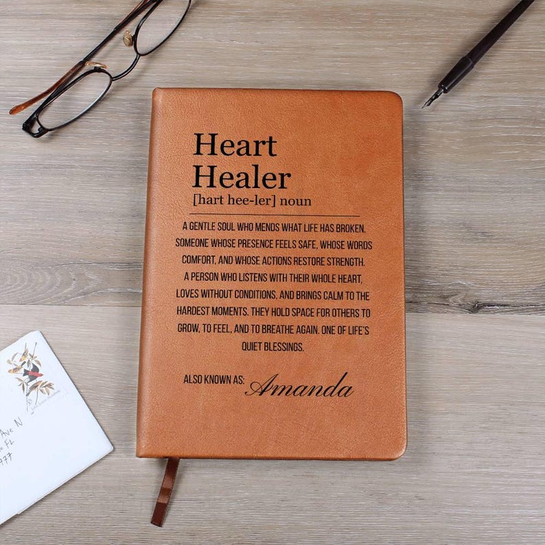 Herz Heiler Definition Journal, Inspirierendes Geschenk für Freunde, Inspirierendes Geschenk für Freunde, personalisiertes Journal Bild 5