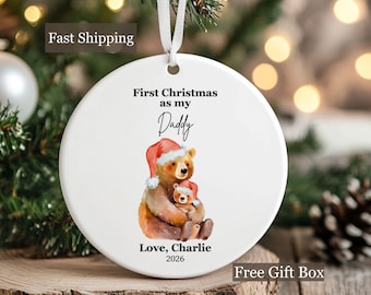 First Christmas as a Dad Ornament, New Dad first Christmas, new dad ornament 2025, baby gift for new dad, father’s first Christmas ornament