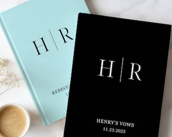 Custom Vow Books, Personalized his and her vow book, Wedding vow books, bride and groom vow books, wedding ceremony books, bride and groom