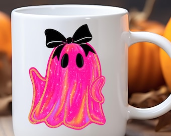 Halloween iridescent Ghost Mug, Retro Halloween ghost mug, Halloween mug, Spooky Halloween Mug, Halloween Cup, ghost Mug,Cute Halloween Mug