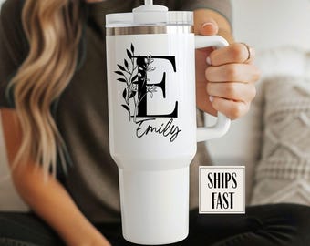 Custom Wildflower Name Tumbler, Custom name tumbler, floral name tumbler, 40 oz tumbler with name, wildflower tumbler, name tumbler,name mug