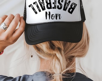 Baseball mom hat, baseball mom hat, baseball mom trucker hat, baseball mom, baseball mom gift, baseball mama hat, funny baseball mama hat