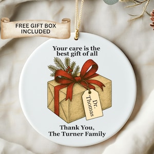 Doctor Thank you ornament, Doctor appreciation ornament, Doctor gift, gift for doctor from patient, Thank you gift for doctor, doctor gift