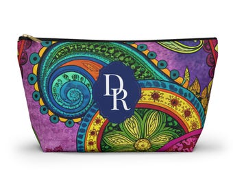 Bolsa para fichas de mahjong, bolsa para fichas de mahjong con estampado de cachemira, bolsa de maquillaje personalizada, bolsa para fichas de mahjong, bolsa para accesorios de mahjong, regalo para jugadores de mahjong