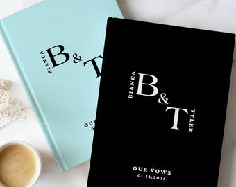 Custom Vow Books, Personalized his and her vow book, Wedding vow books, bride and groom vow books, wedding ceremony books, bride and groom