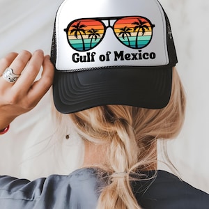 Gulf of Mexico trucker hat, Gulf hat,  Mexico Beach hat, mexico lover trucker hat, vacation hat, funny mexico hat viral meme hat, trump 2025