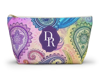 Bolsa para fichas de mahjong, bolsa para fichas de mahjong con estampado de cachemira, bolsa de maquillaje personalizada, bolsa para fichas de mahjong, bolsa para accesorios de mahjong, regalo para jugadores de mahjong