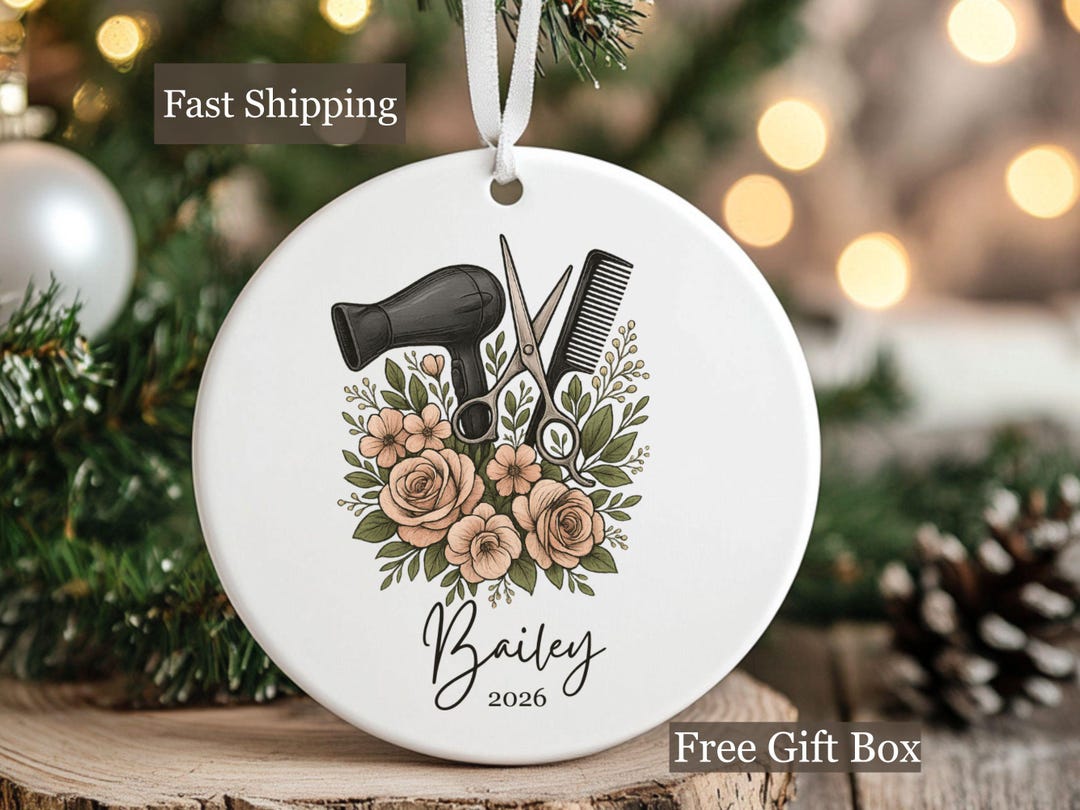 christmas gift ideas for hair dresser Hairdresser Ornament, Hairdresser Gift, Stylist Gift, Hairstylist Gift, Custom Hairstylist Ornament, #1 Hairdresser Keepsake gift for hair salon owner