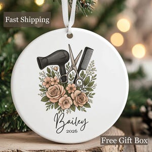 christmas gift for hair dresser Hairdresser Tool Set Christmas Ornament, Hair Stylist Hanging Ornament Gift