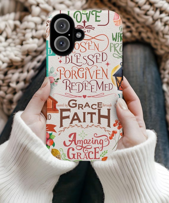 Christian Phone Case, Floral Bible Verse Phone Case, Religious Christian  Gift for her, Phone Case for Christians, iPhone 16 15 14 13,Samsung