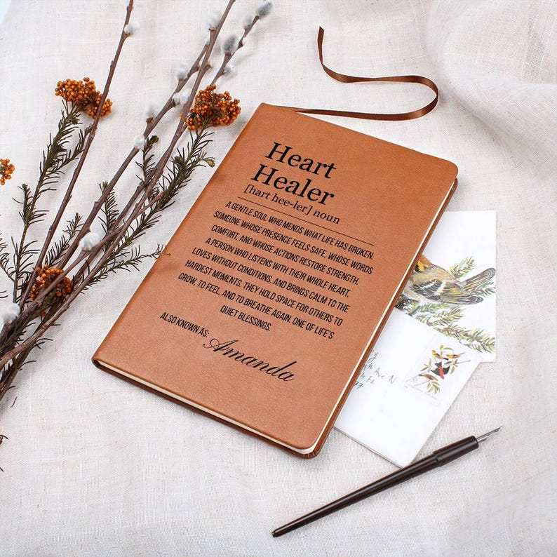 Herz Heiler Definition Journal, Inspirierendes Geschenk für Freunde, Inspirierendes Geschenk für Freunde, personalisiertes Journal Bild 2