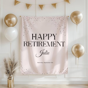 Retirement Backdrops, custom retirement backdrop, Personalized retirement photo backdrop, retirement Party Backdrop, Retirement sign,retired