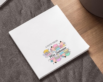 Personalisierter Lehrer Post-it Notizzettel, Benutzerdefinierter Lehrer Notizblock, Lehrer Notizblock, Lehrer Geschenk, Lehrer Notizblock, Lehrer Geschenk