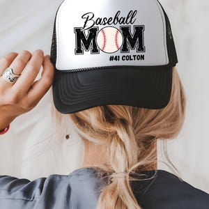 Custom baseball mom hat, baseball mom hat, baseball mom trucker hat, baseball mom, baseball mom gift, baseball mama hat,baseball mama custom