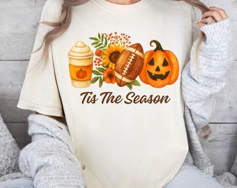 Camiseta de colores cómodos de temporada, camiseta de café de otoño, camiseta para amantes del café de otoño, camiseta linda de otoño, camiseta de la temporada de otoño, camiseta de acción de gracias