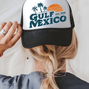 Gulf of Mexico trucker hat, Gulf hat,  Mexico Beach hat, mexico lover trucker hat, vacation hat, funny mexico hat viral meme hat, trump 2025