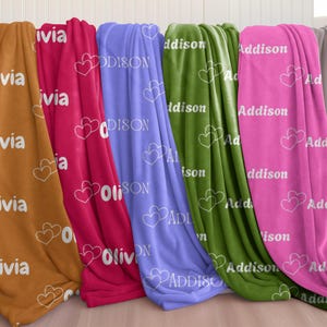 Heart Personalized Custom Blanket, Custom Baby Blanket, Name Blanket, Baby Blanket, Kids Name Blanket, Baby Name Blanket,custom baby blanket