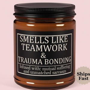 Riecht nach Teamwork lustige Kerze, Schüttgut Mitarbeitergeschenke, Teamgeschenke, benutzerdefinierte Teamanerkennungsgeschenk, Büro-Dankeschön-Geschenk, Teambildungsgeschenk