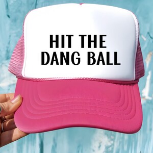Gorra de camionero "Golpea la maldita pelota", gorra "Golpea la maldita pelota", gorra de mamá deportiva, gorra de papá deportivo, gorra de papá de béisbol, gorra de mamá de béisbol, gorra de mamá de sóftbol imagen 2