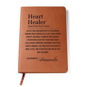 Herz Heiler Definition Journal, Inspirierendes Geschenk für Freunde, Inspirierendes Geschenk für Freunde, personalisiertes Journal Bild 1