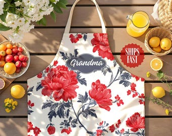Delantal de repostería personalizado para la abuela, regalo de delantal para el Día de la Madre, regalo de los nietos, delantal de Nana, delantal de Mimi, delantal de Gigi para el Día de la Madre.