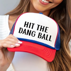 Gorra de camionero "Golpea la maldita pelota", gorra "Golpea la maldita pelota", gorra de mamá deportiva, gorra de papá deportivo, gorra de papá de béisbol, gorra de mamá de béisbol, gorra de mamá de sóftbol imagen 5