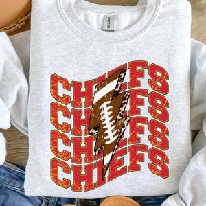 Retro Chiefs-shirt, Chiefs-sweater, hart mascotte-shirt, voetbal moeder T-shirt, college football-sweater, voetbalshirt vrouwen, wedstrijddag