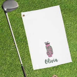 Personalisiertes Golftaschentuch, nettes Golfzubehör, Geschenk für Golfliebhaber, Golftücher, Golf Muttertagsgeschenk, Golfwagentuch